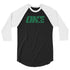 1STAR Emerald Logo 3/4 Sleeve Raglan T-Shirt